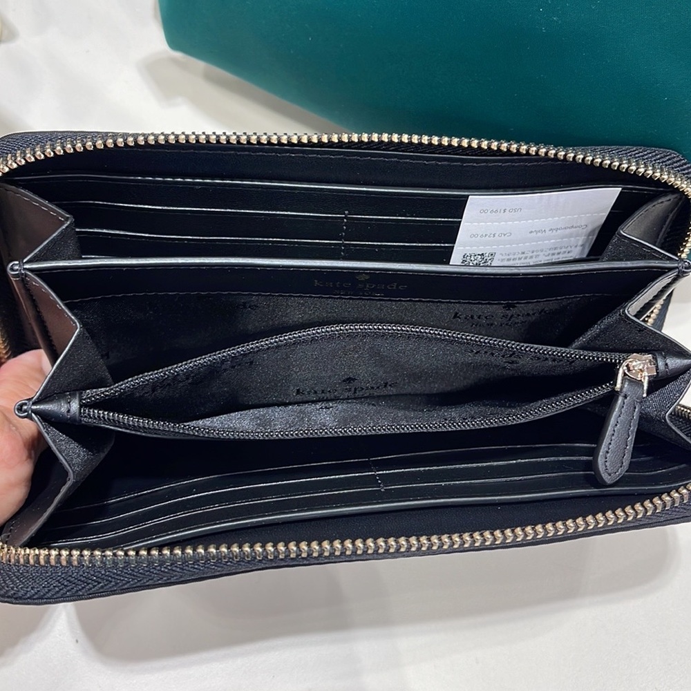 Kate Spade Chelsea Nylon Large Continental Wallet
Color: Black 
NWT - Picture 15 of 16